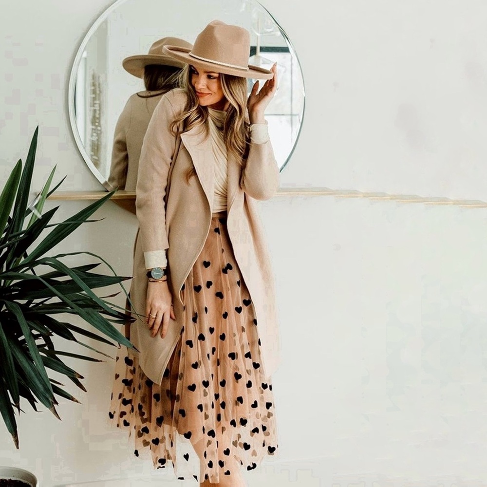 Chicwish Duster Cardigan Open Front Knit Sweater Coat M / L Nude Beige